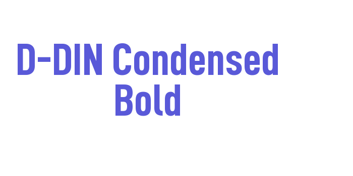 D-DIN Condensed Bold Font Download