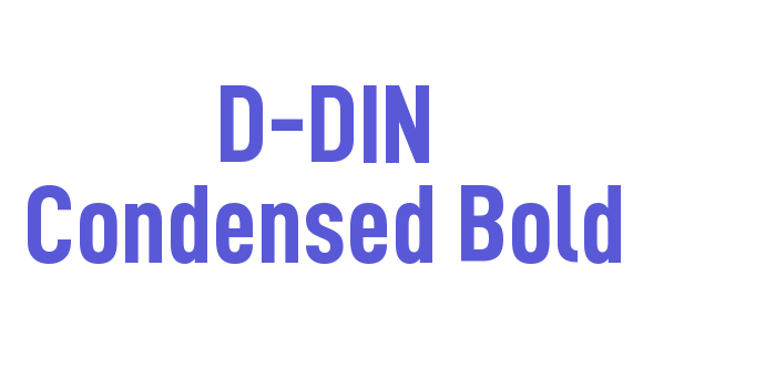 D-DIN Condensed Bold Font