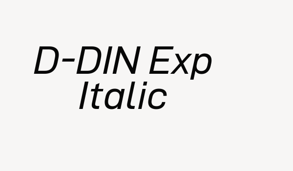 D-DIN Exp Italic Font