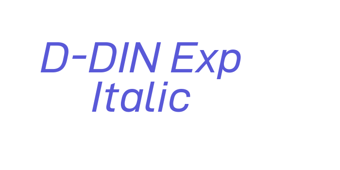 D-DIN Exp Italic Font Download