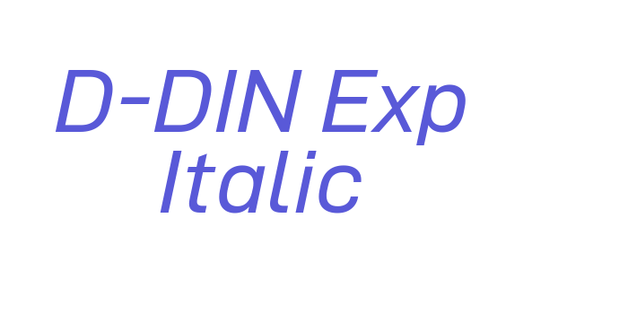 D-DIN Exp Italic Font