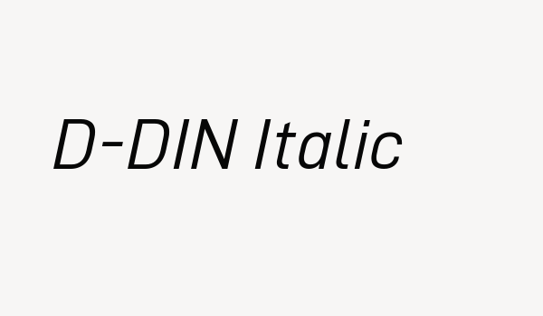 D-DIN Italic Font