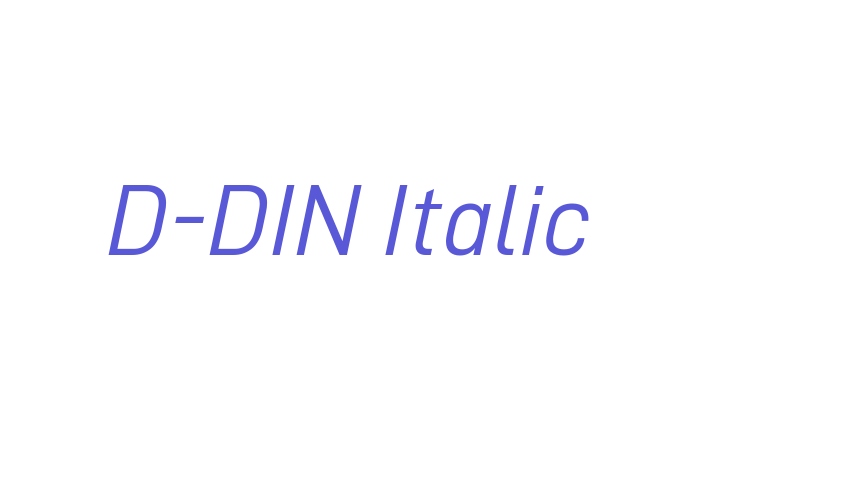 D-DIN Italic Font