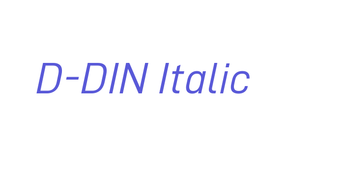 D-DIN Italic Font Download