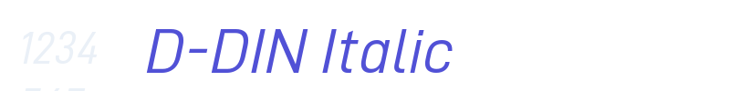 D-DIN Italic-font