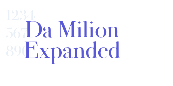 Da Milion Expanded font free