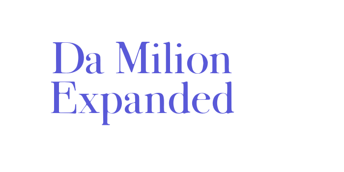 Da Milion Expanded Font Download