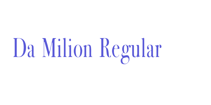 Da Milion Regular Font Download