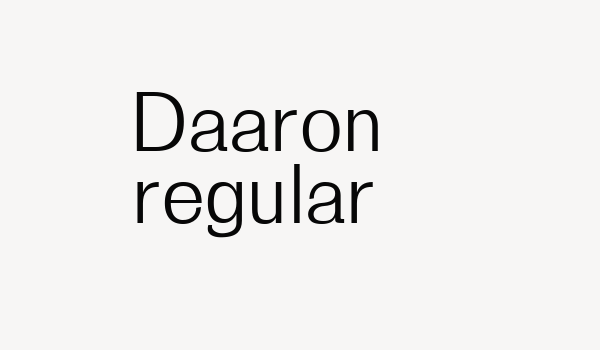 Daaron regular Font