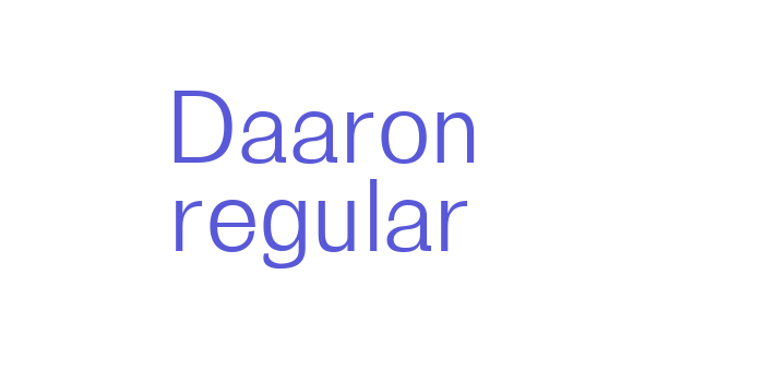 Daaron regular Font Download