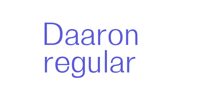 Daaron regular Font