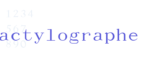 Dactylographe font