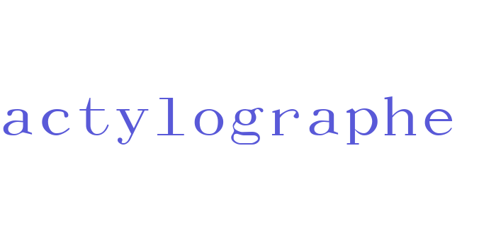 Dactylographe Font Download