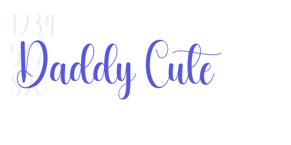 Daddy Cute font free