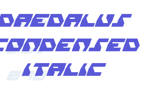 Daedalus Condensed Italic Font