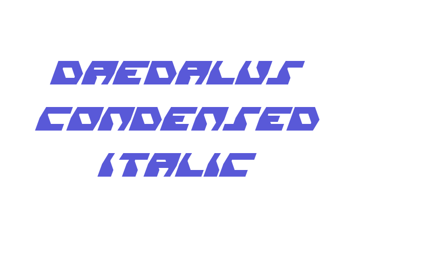 Daedalus Condensed Italic Font