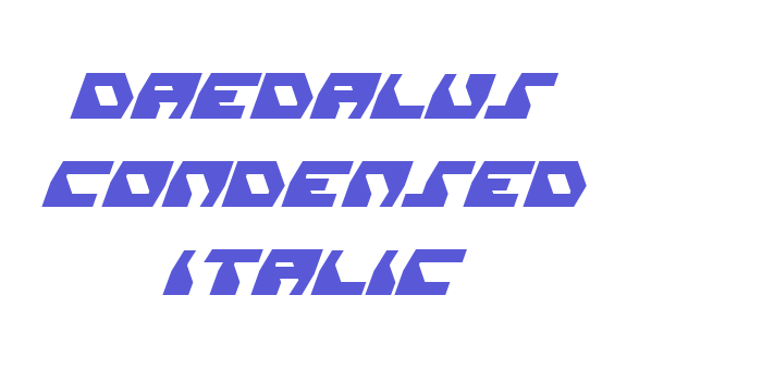 Daedalus Condensed Italic Font Download