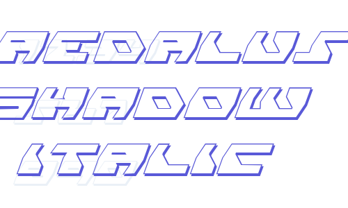 Daedalus Shadow Italic Font