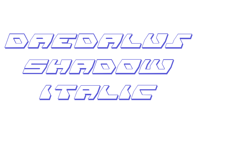 Daedalus Shadow Italic Font