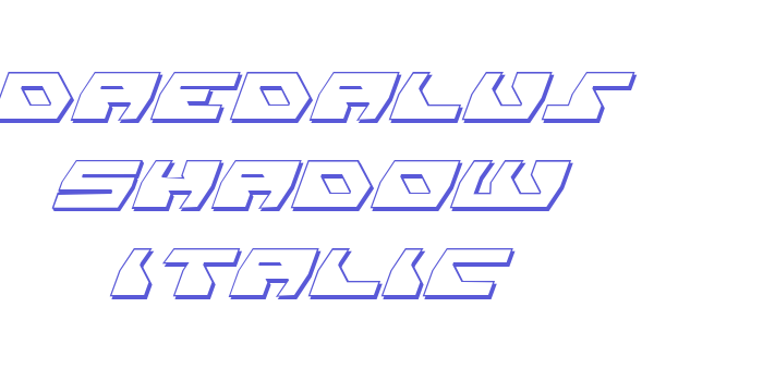 Daedalus Shadow Italic Font Download