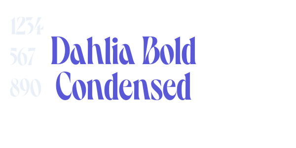 Dahlia Bold Condensed font free