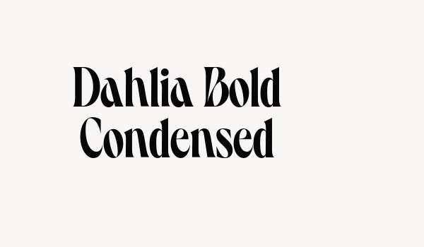 Dahlia Bold Condensed Font