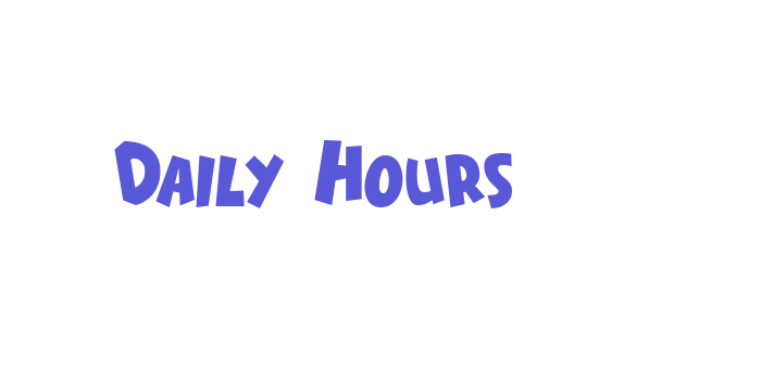 Daily Hours Font Download