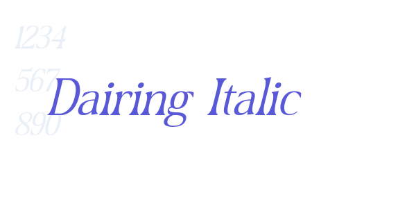 Dairing Italic font free