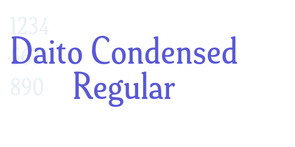 Daito Condensed Regular font free