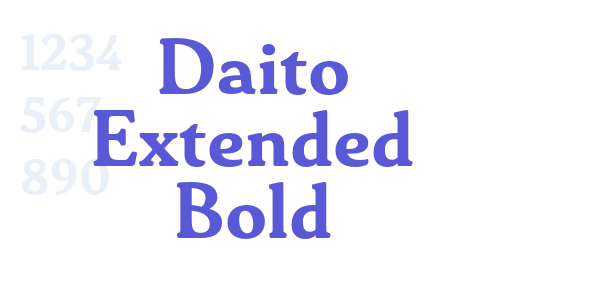 Daito Extended Bold font free