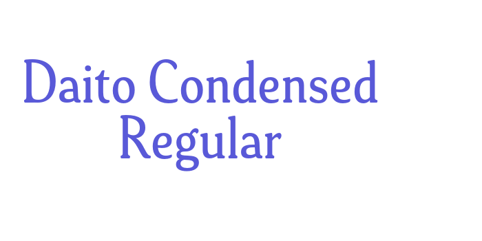 Daito Condensed Regular Font Download