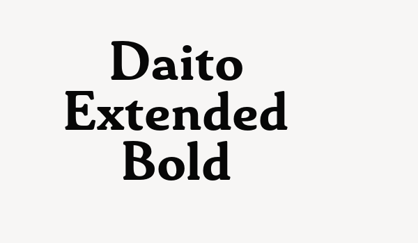 Daito Extended Bold Font