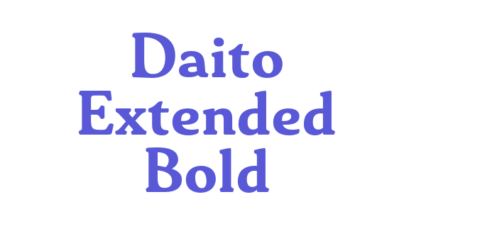 Daito Extended Bold Font Download