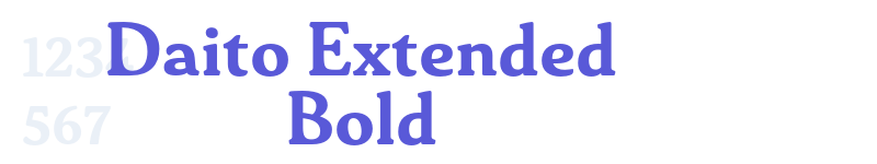 Daito Extended Bold-related font