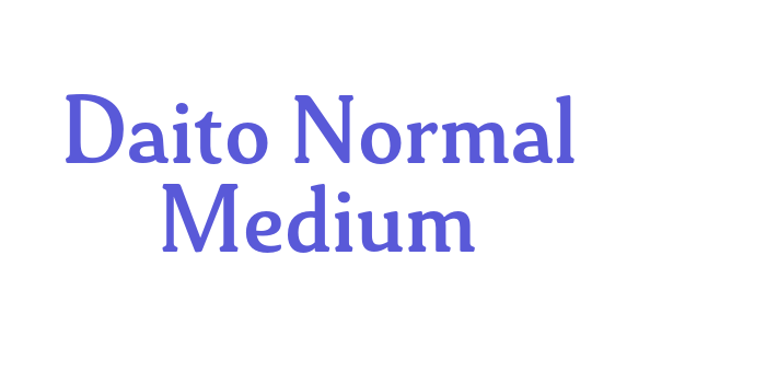 Daito Normal Medium Font Download