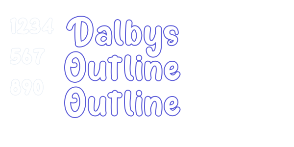 Dalbys Outline Outline font free