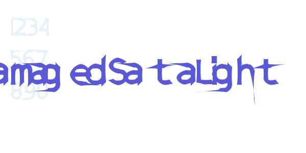 DamagedSataLight font free