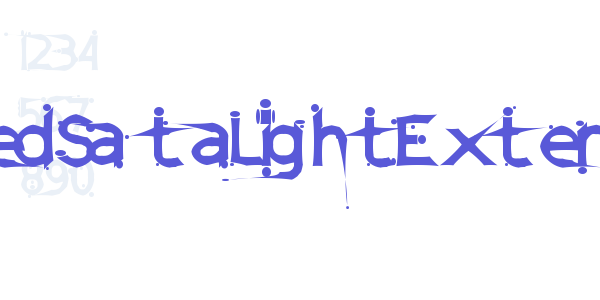 DamagedSataLightExtended font free