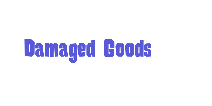 Damaged Goods Font Download