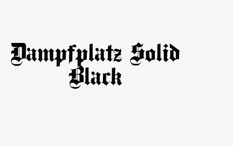 Dampfplatz Solid Black Font