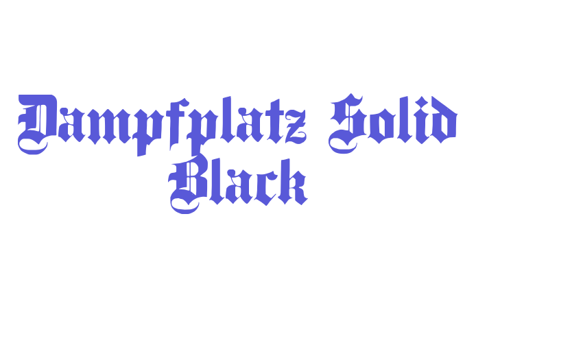 Dampfplatz Solid Black Font