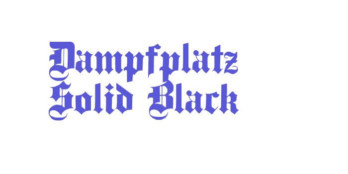 Dampfplatz Solid Black Font Download