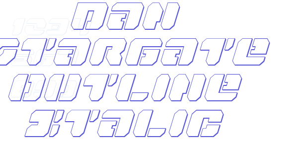 Dan Stargate Outline Italic font free