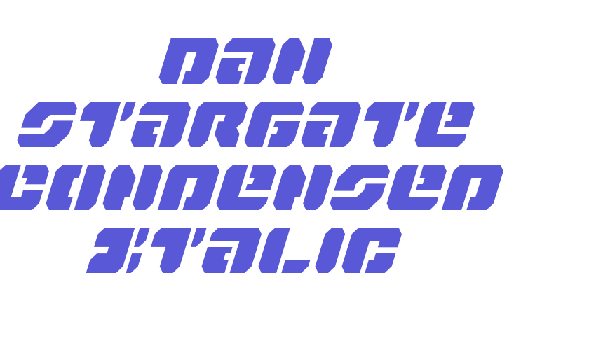 Dan Stargate Condensed Italic Font