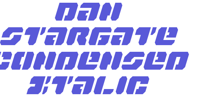 Dan Stargate Condensed Italic Font Download