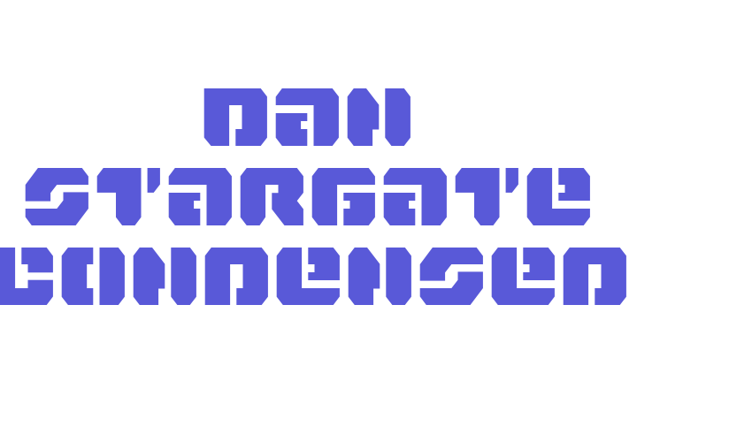 Dan Stargate Condensed Font