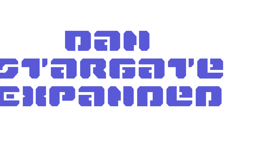 Dan Stargate Expanded Font