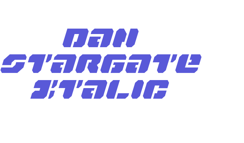 Dan Stargate Italic Font