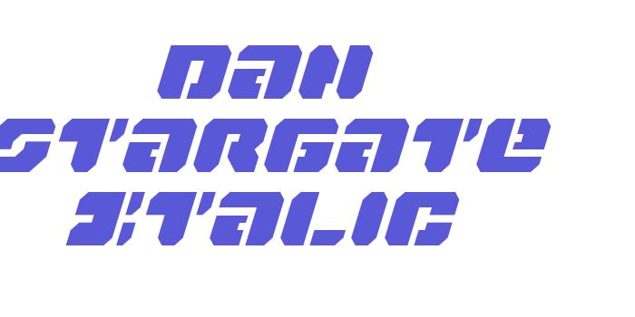 Dan Stargate Italic Font Download