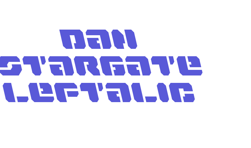 Dan Stargate Leftalic Font